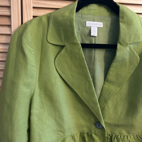 Green Charter Club Jacket size 10 - Picture 2 of 3